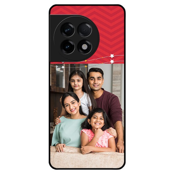 OnePlus 11R 5G Personalized Glass Phone Case - Happy Family Design