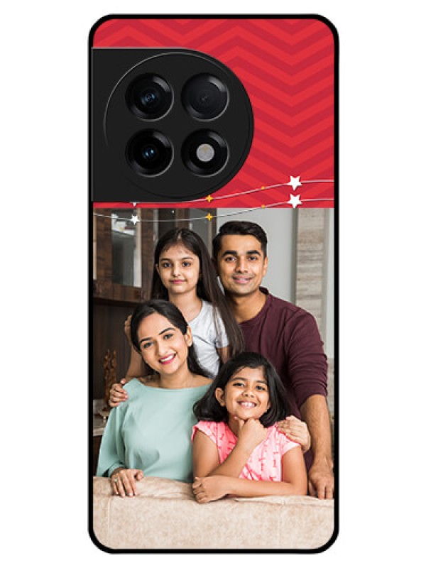 Custom OnePlus 11R 5G Personalized Glass Phone Case - Happy Family Design