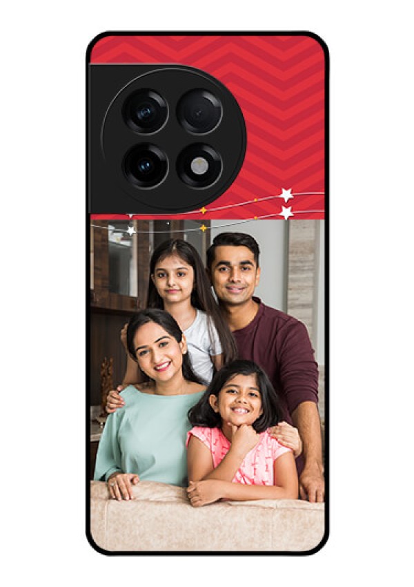 OnePlus 11R 5G Personalized Glass Phone Case - Happy Family Design