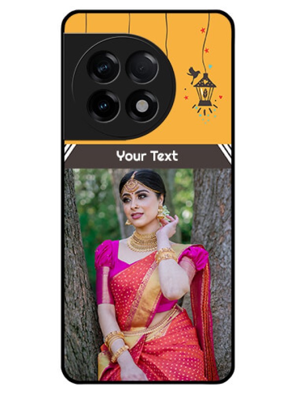 Custom OnePlus 11R 5G Custom Glass Mobile Case - with Family Picture and Icons