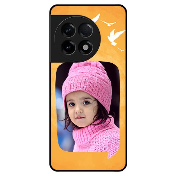 OnePlus 11R 5G Personalized Glass Phone Case - Water Color Design with Bird Icons OnePlus 11R 5G Personalized Glass Phone Case - Water Color Design with Bird Icons