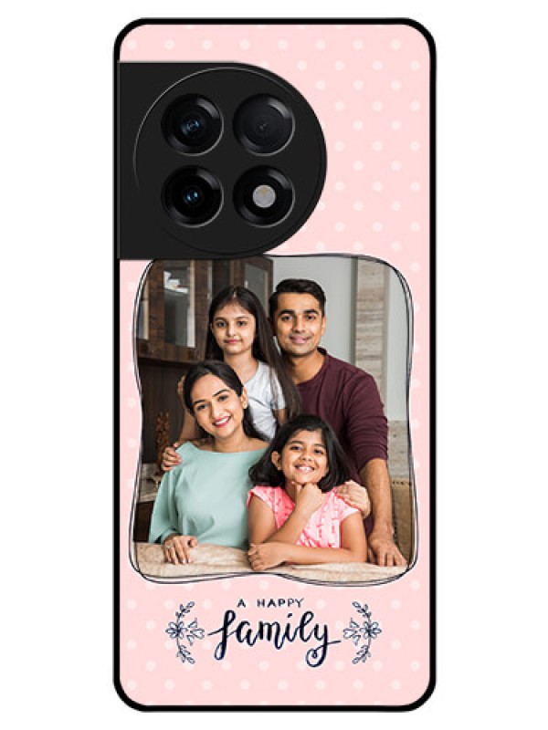 Custom OnePlus 11R 5G Custom Glass Phone Case - Family with Dots Design