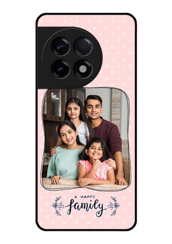 OnePlus 11R 5G Custom Glass Phone Case - Family with Dots Design