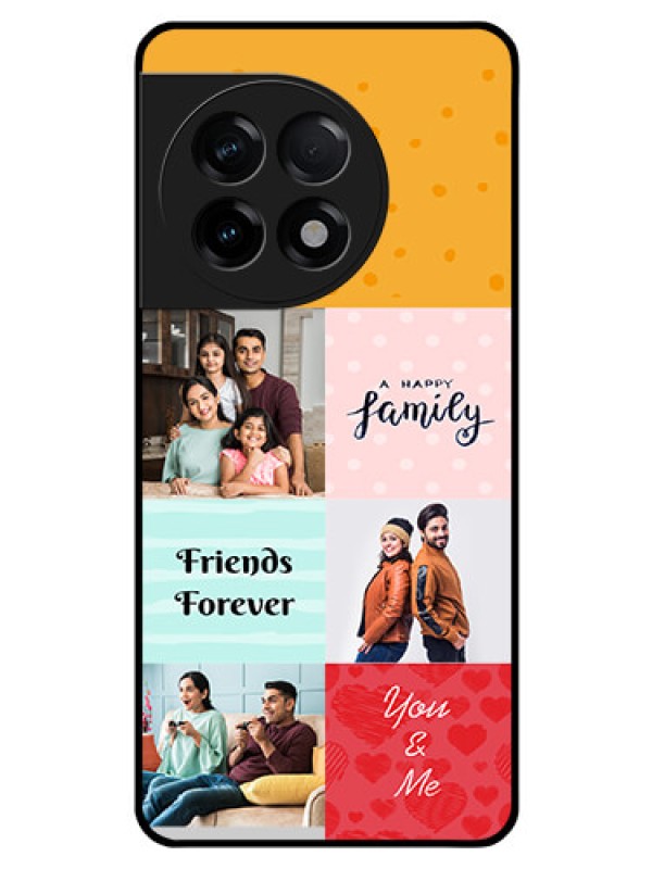 Custom OnePlus 11R 5G Personalized Glass Phone Case - Images with Quotes Design