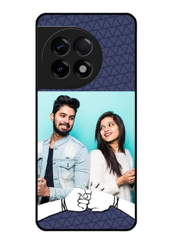 OnePlus 11R 5G Photo Printing on Glass Case - with Best Friends Design