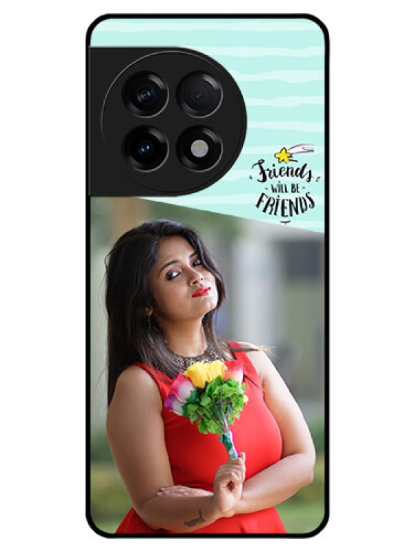 Custom OnePlus 11R 5G Custom Glass Phone Case - Friends Picture Icon Design