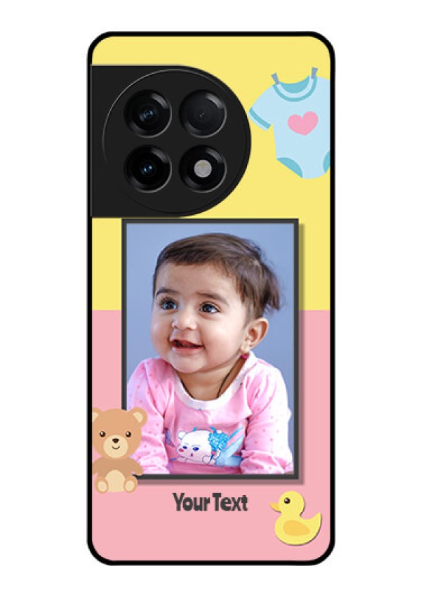 OnePlus 11R 5G Photo Printing on Glass Case - Kids 2 Color Design