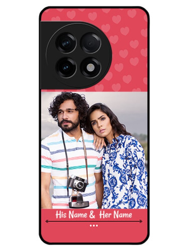 Custom OnePlus 11R 5G Photo Printing on Glass Case - Simple Love Design