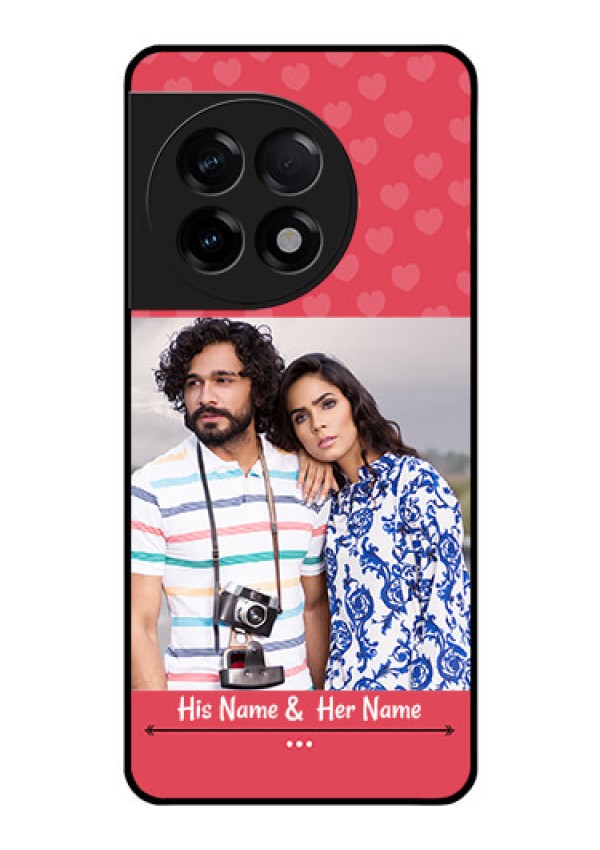 OnePlus 11R 5G Photo Printing on Glass Case - Simple Love Design