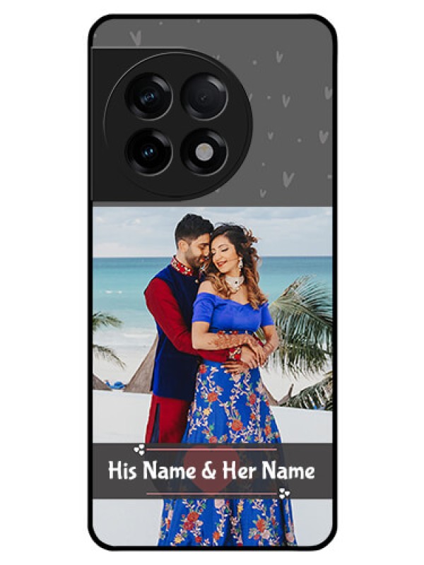 Custom OnePlus 11R 5G Custom Glass Mobile Case - Buy Love Design with Photo Online