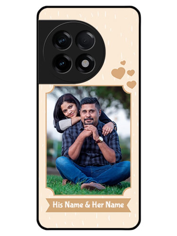 Custom OnePlus 11R 5G Custom Glass Phone Case - with confetti love design