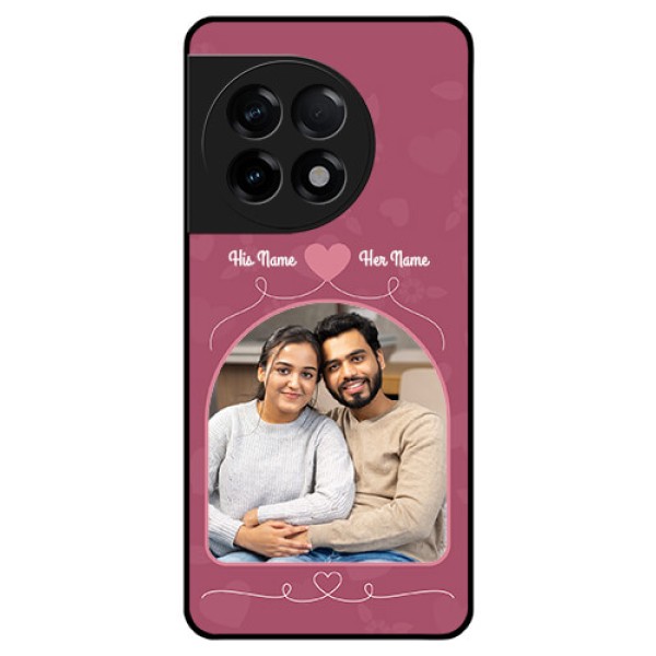 OnePlus 11R 5G Photo Printing on Glass Case - Love Floral Design
