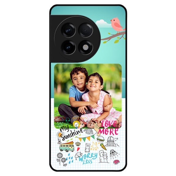 OnePlus 11R 5G Photo Printing on Glass Case - Doodle love Design