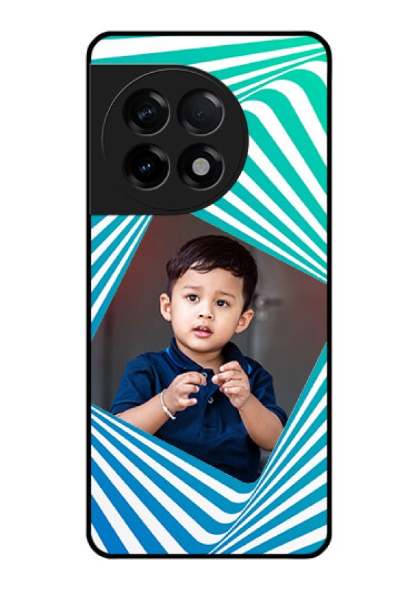 OnePlus 11R 5G Personalized Glass Phone Case - Abstract Spiral Design