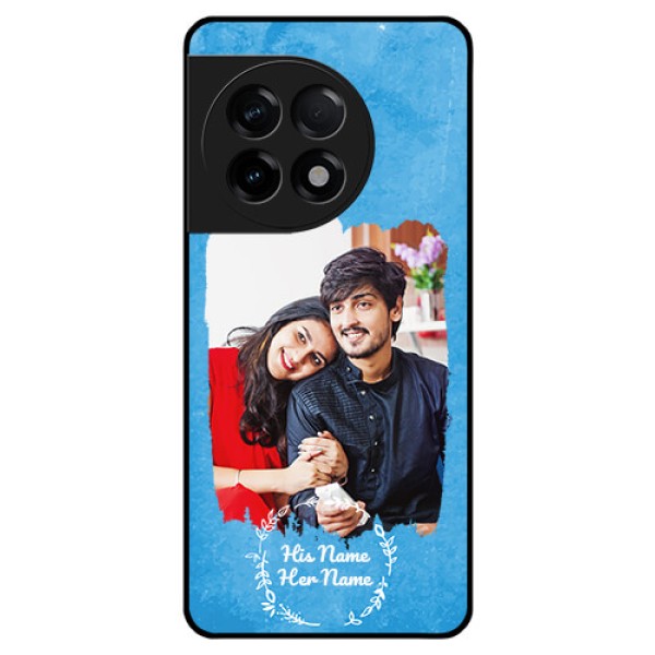 OnePlus 11R 5G Custom Glass Phone Case - Blue Color Vintage Design OnePlus 11R 5G Custom Glass Phone Case - Blue Color Vintage Design