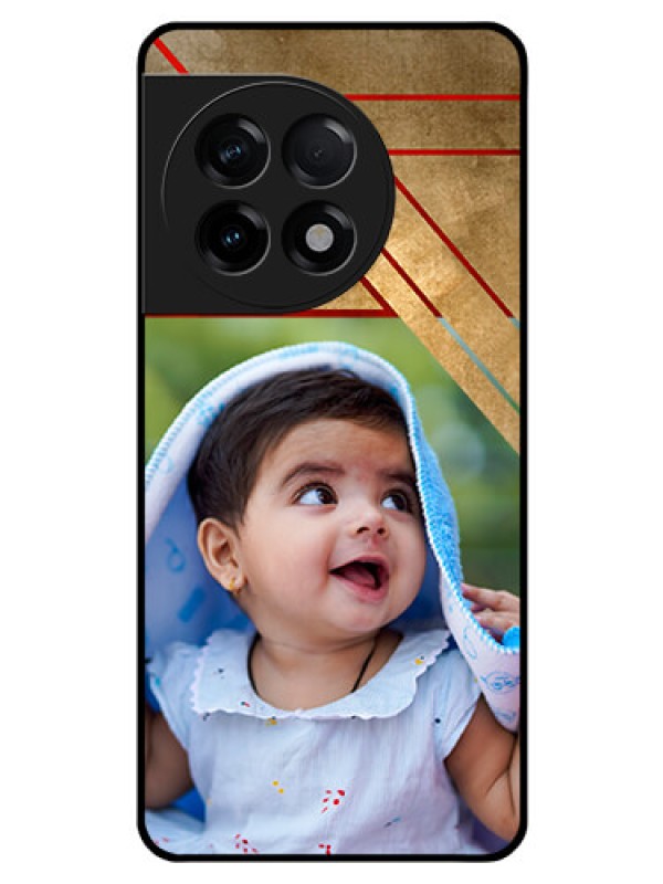 Custom OnePlus 11R 5G Personalized Glass Phone Case - Gradient Abstract Texture Design