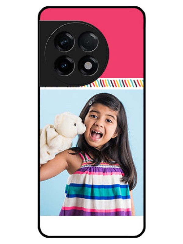 Custom OnePlus 11R 5G Personalized Glass Phone Case - Line art design