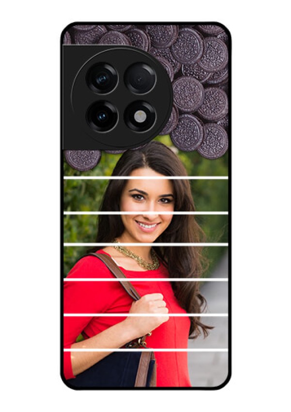 OnePlus 11R 5G Custom Glass Phone Case - with Oreo Biscuit Design
