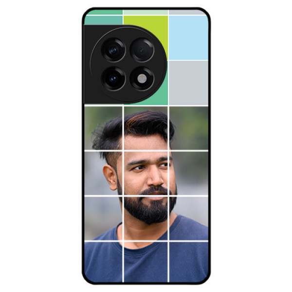 OnePlus 11R 5G Photo Printing on Glass Case - with white box pattern OnePlus 11R 5G Photo Printing on Glass Case - with white box pattern