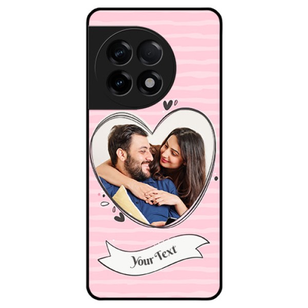 OnePlus 11R 5G Custom Glass Phone Case - Vintage Heart Design