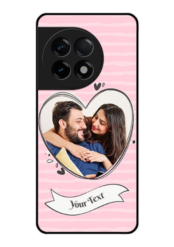 OnePlus 11R 5G Custom Glass Phone Case - Vintage Heart Design