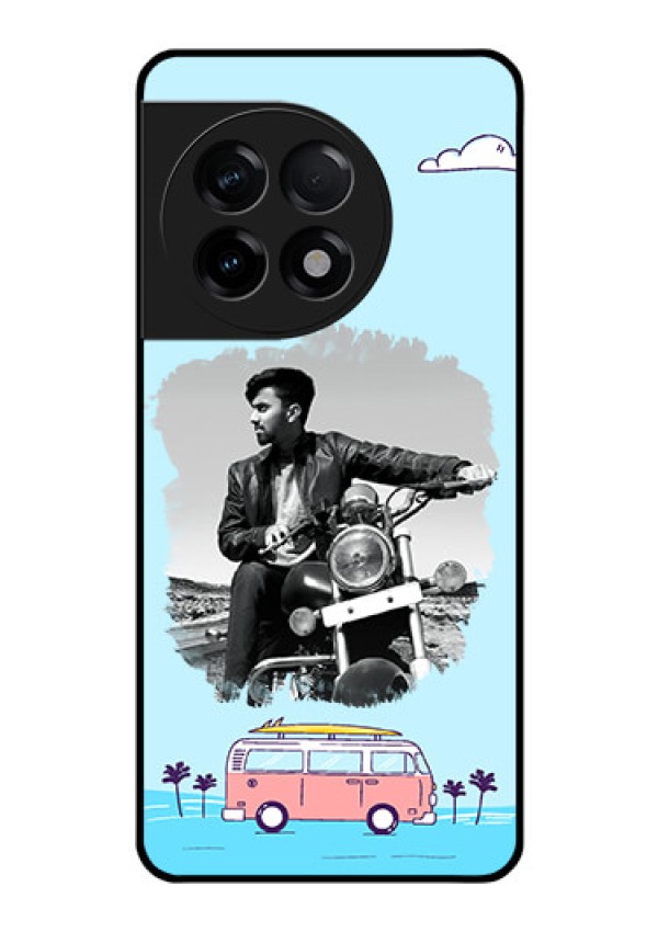 OnePlus 11R 5G Photo Printing on Glass Case - Travel & Adventure Design