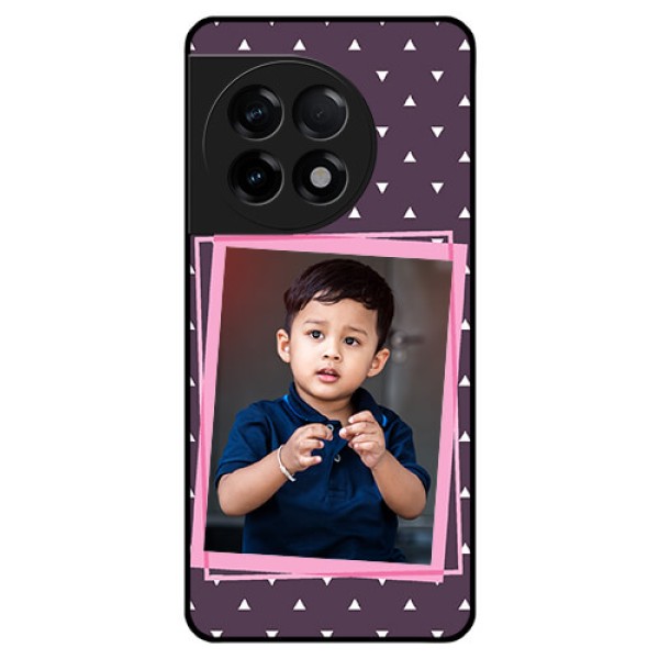 OnePlus 11R 5G Custom Glass Mobile Case - Triangle Pattern Dotted Design OnePlus 11R 5G Custom Glass Mobile Case - Triangle Pattern Dotted Design