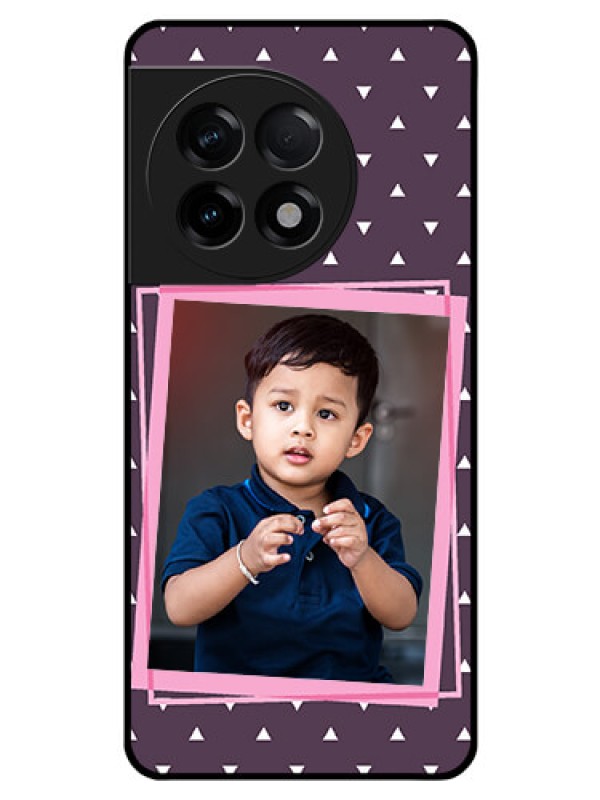 Custom OnePlus 11R 5G Custom Glass Mobile Case - Triangle Pattern Dotted Design