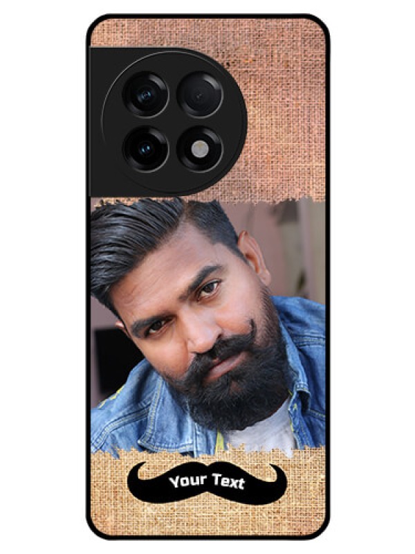 Custom OnePlus 11R 5G Personalized Glass Phone Case - with Texture Design