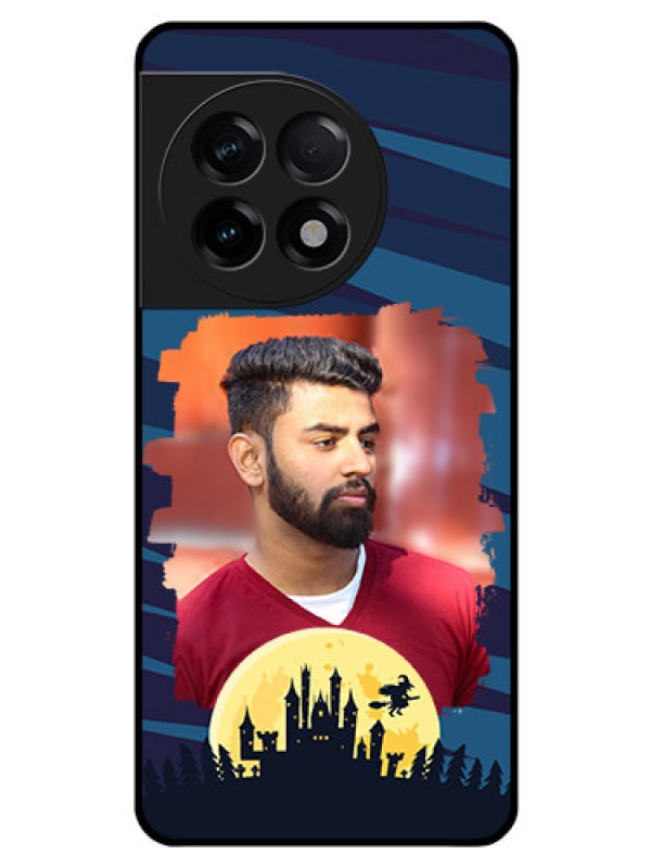 Custom OnePlus 11R 5G Photo Printing on Glass Case - Halloween Witch Design