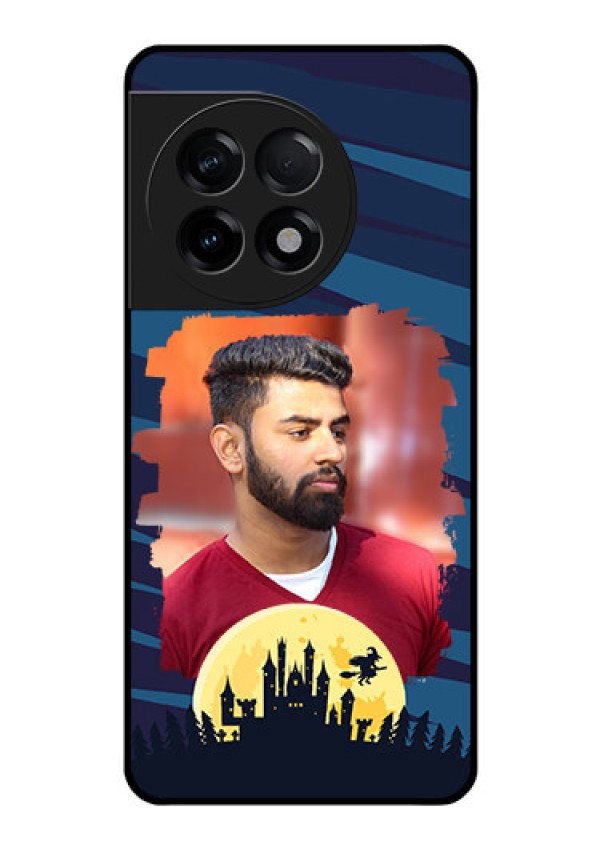 OnePlus 11R 5G Photo Printing on Glass Case - Halloween Witch Design