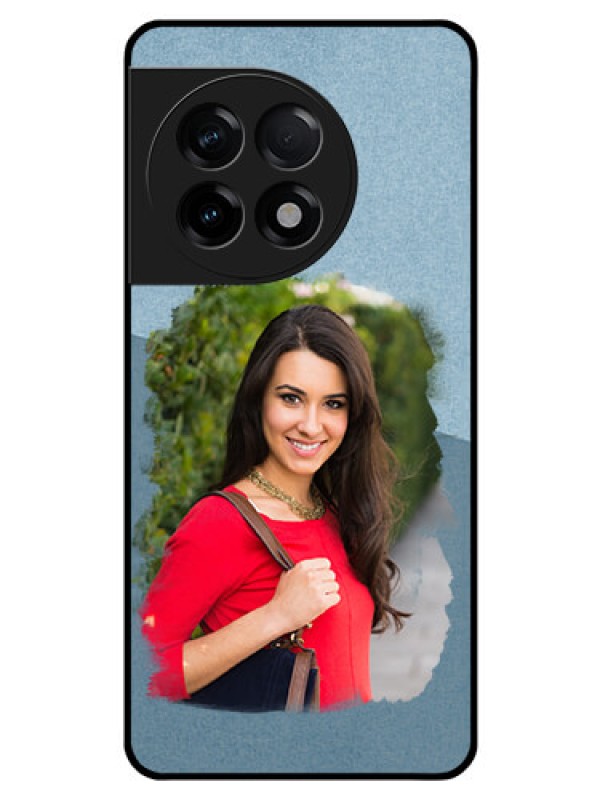 Custom OnePlus 11R 5G Custom Glass Mobile Case - Grunge Line Art Design