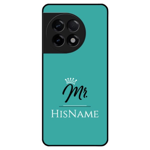 OnePlus 11R 5G Custom Glass Phone Case Mr with Name