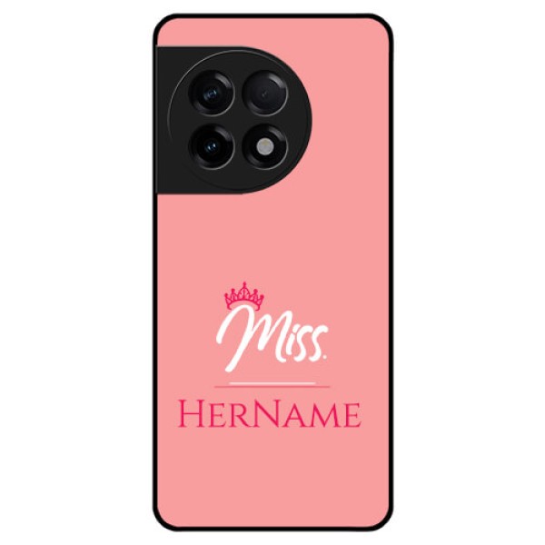 OnePlus 11R 5G Custom Glass Phone Case Mrs with Name