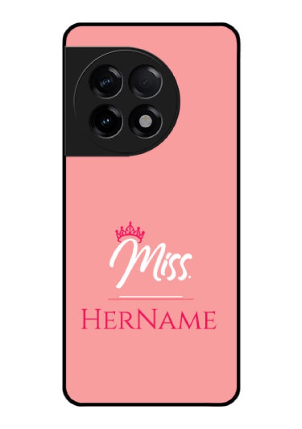 OnePlus 11R 5G Custom Glass Phone Case Mrs with Name