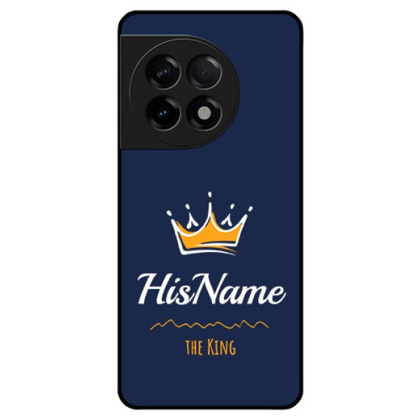OnePlus 11R 5G Glass Phone Case King with Name OnePlus 11R 5G Glass Phone Case King with Name