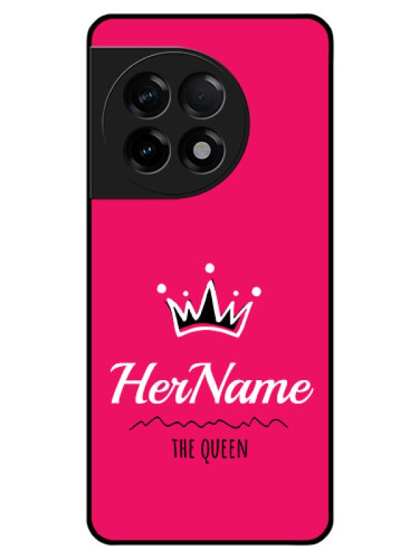 Custom OnePlus 11R 5G Glass Phone Case Queen with Name
