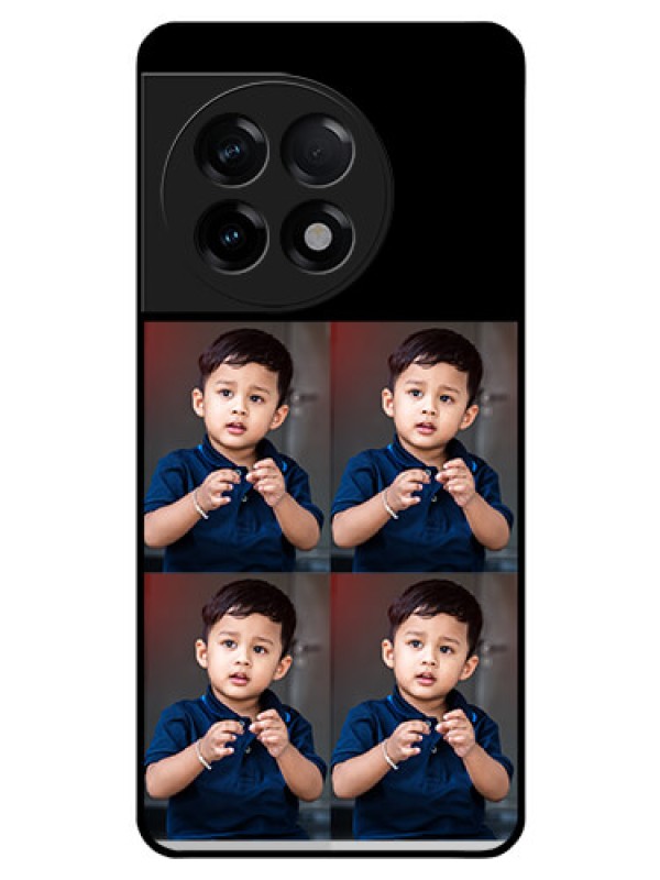 Custom OnePlus 11R 5G 4 Image Holder on Glass Mobile Cover