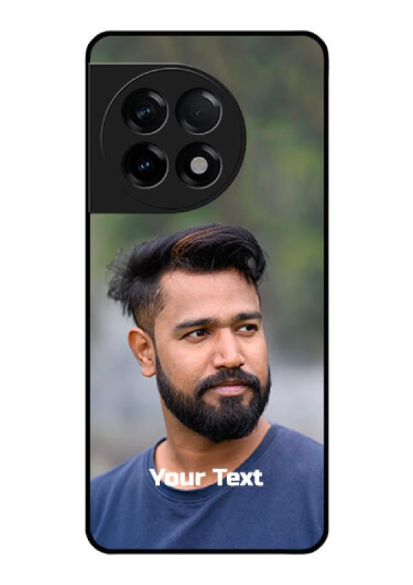OnePlus 11R 5G Glass Mobile Cover: Photo with Text