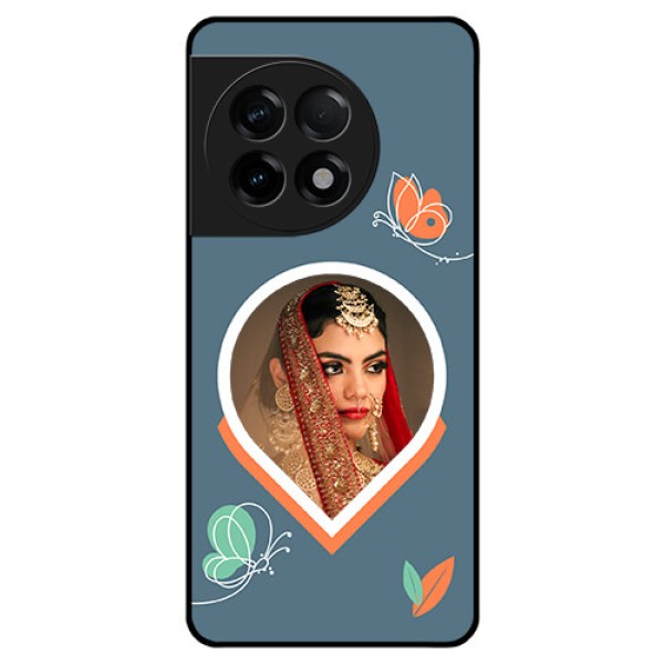 OnePlus 11R 5G Custom Glass Mobile Case - Droplet Butterflies Design