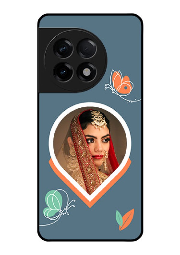 OnePlus 11R 5G Custom Glass Mobile Case - Droplet Butterflies Design
