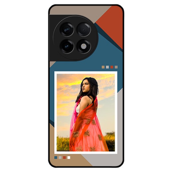 OnePlus 11R 5G Personalized Glass Phone Case - Retro color pallet Design