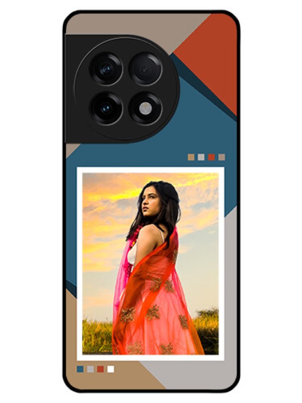 Custom OnePlus 11R 5G Personalized Glass Phone Case - Retro color pallet Design