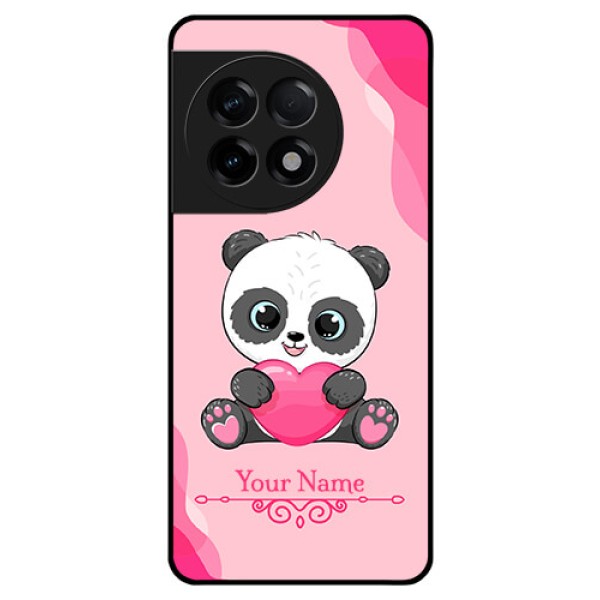 OnePlus 11R 5G Custom Glass Mobile Case - Cute Panda Design