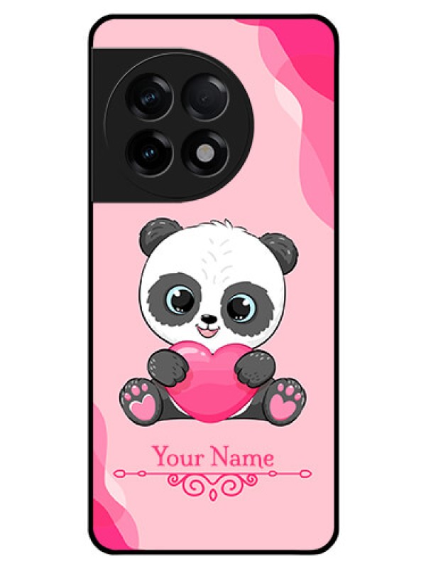Custom OnePlus 11R 5G Custom Glass Mobile Case - Cute Panda Design