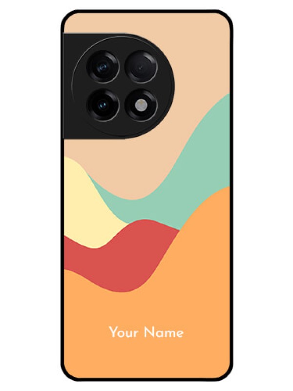 Custom OnePlus 11R 5G Personalized Glass Phone Case - Ocean Waves Multi-colour Design