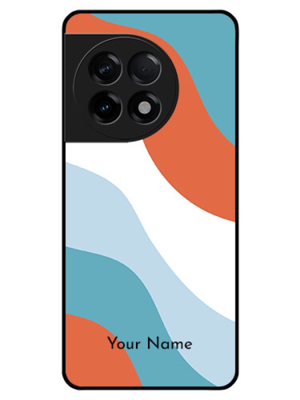 Custom OnePlus 11R 5G Custom Glass Mobile Case - coloured Waves Design