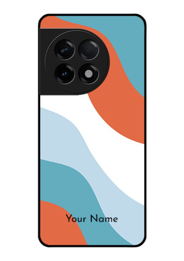 OnePlus 11R 5G Custom Glass Mobile Case - coloured Waves Design