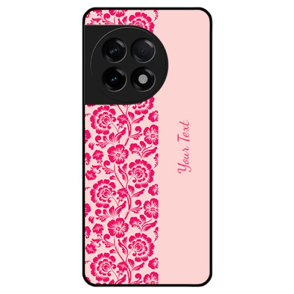 OnePlus 11R 5G Custom Glass Phone Case - Attractive Floral Pattern Design