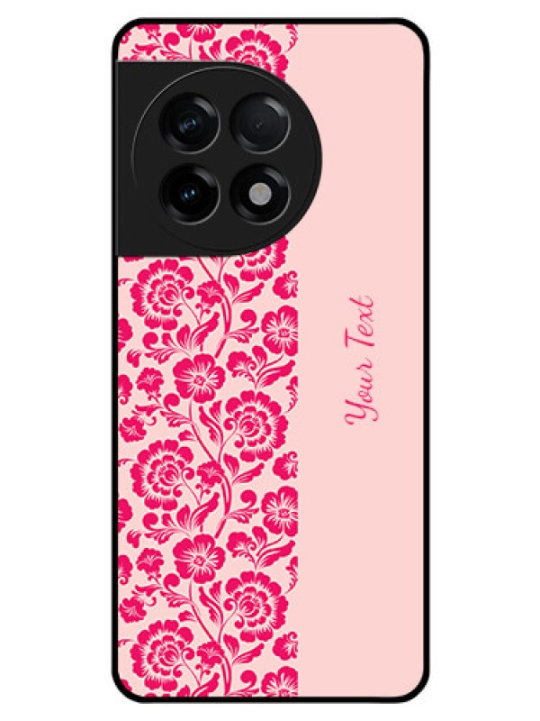 Custom OnePlus 11R 5G Custom Glass Phone Case - Attractive Floral Pattern Design